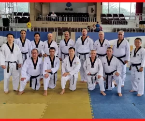 Mestres brasileiros de Taekwondo viajam para a Coreia para cursos, exames de graduação e participação no World Taekwondo Hanmadang 2023.